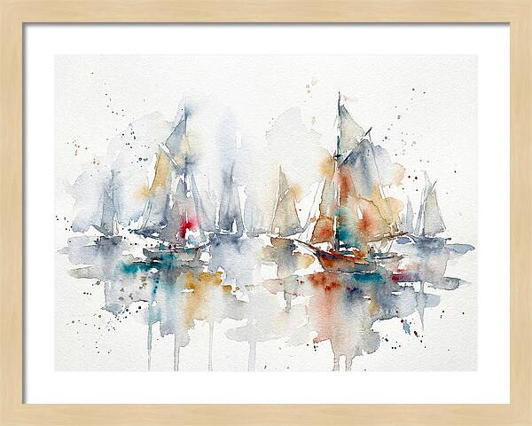 Sailboats Gliding Through Serenity