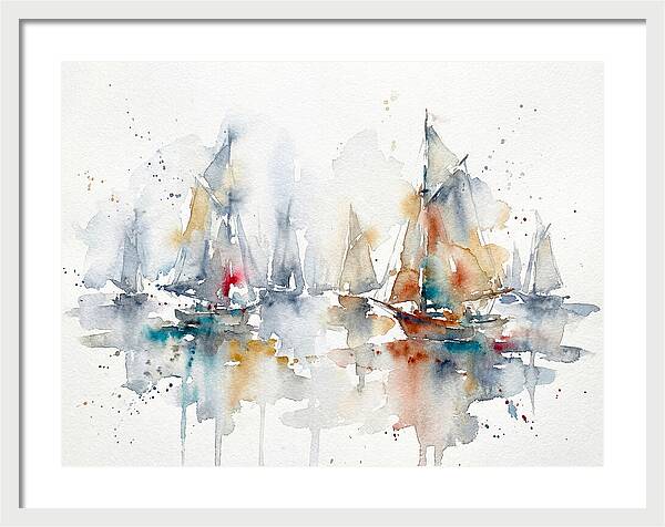 Sailboats Gliding Through Serenity