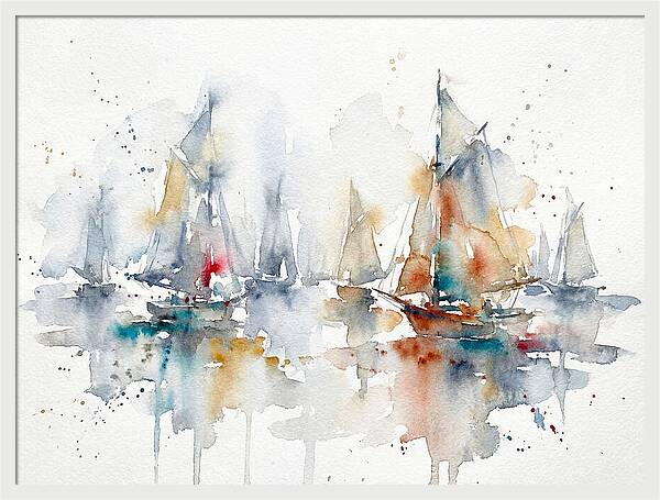 Sailboats Gliding Through Serenity