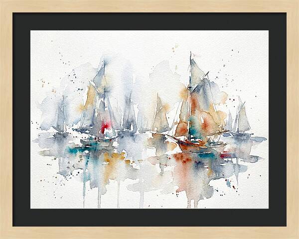 Sailboats Gliding Through Serenity