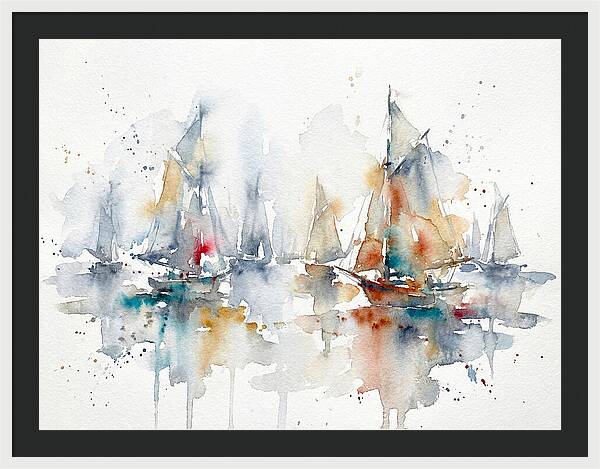 Sailboats Gliding Through Serenity