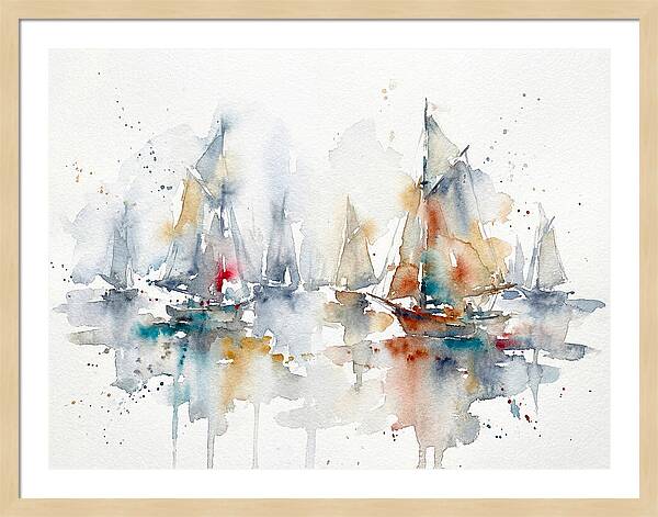 Sailboats Gliding Through Serenity
