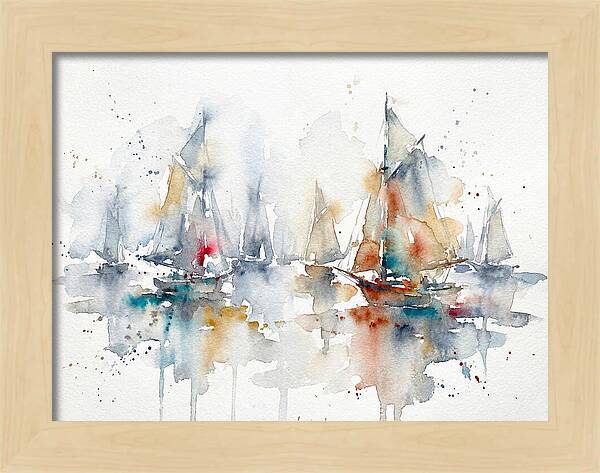 Sailboats Gliding Through Serenity