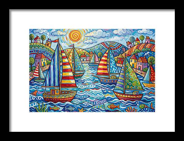 Sailboats In A Vibrant Harbor