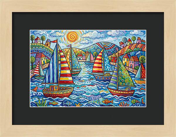 Sailboats In A Vibrant Harbor