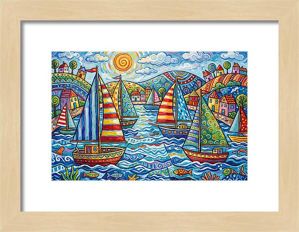Sailboats In A Vibrant Harbor