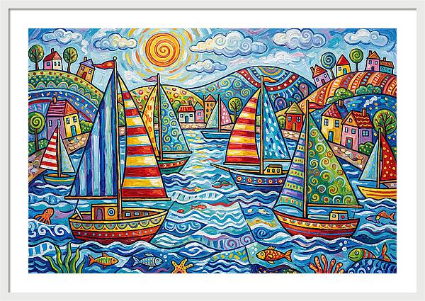 Sailboats In A Vibrant Harbor