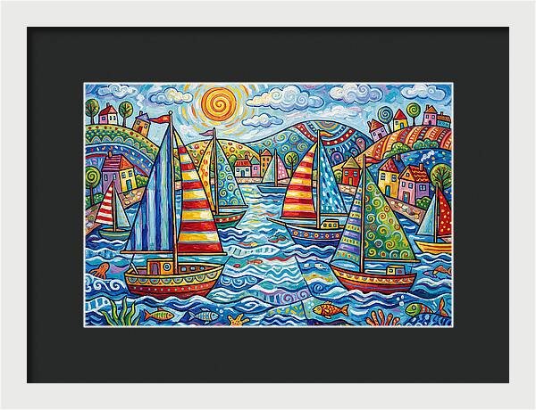 Sailboats In A Vibrant Harbor