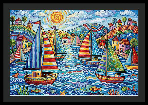 Sailboats In A Vibrant Harbor