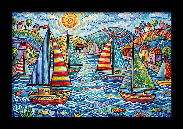 Sailboats In A Vibrant Harbor