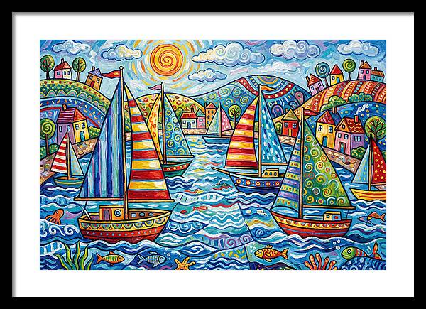 Sailboats In A Vibrant Harbor