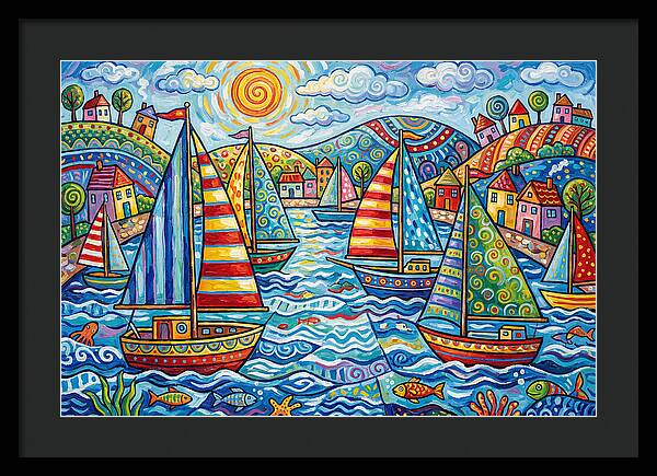Sailboats In A Vibrant Harbor