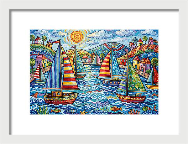 Sailboats In A Vibrant Harbor