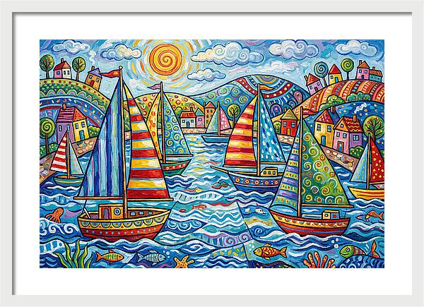 Sailboats In A Vibrant Harbor