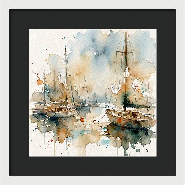Sailboats Resting In Serene Waters