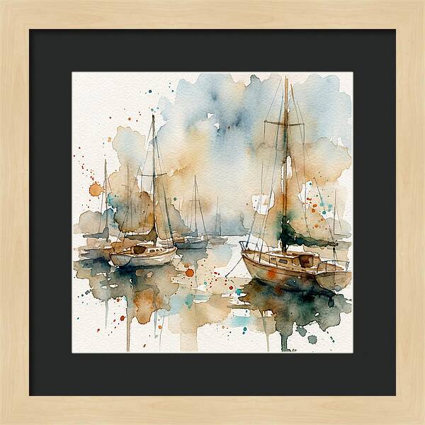 Sailboats Resting In Serene Waters