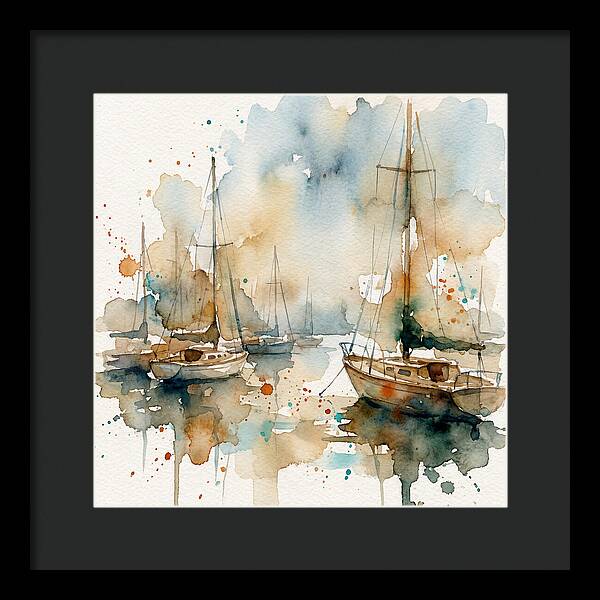 Sailboats Resting In Serene Waters