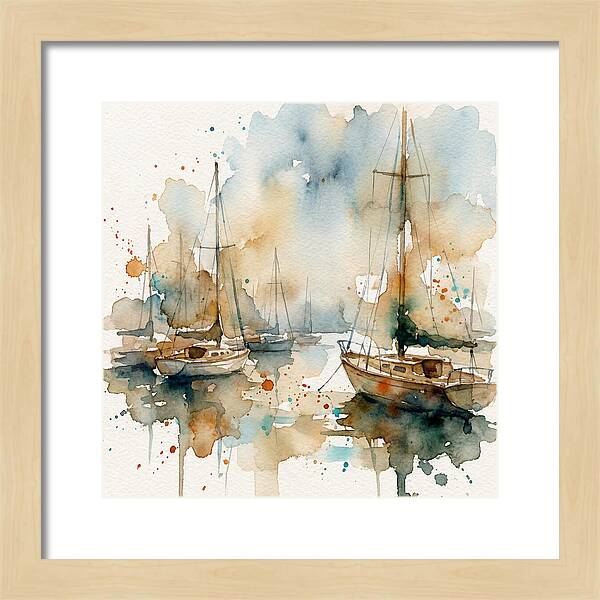 Sailboats Resting In Serene Waters