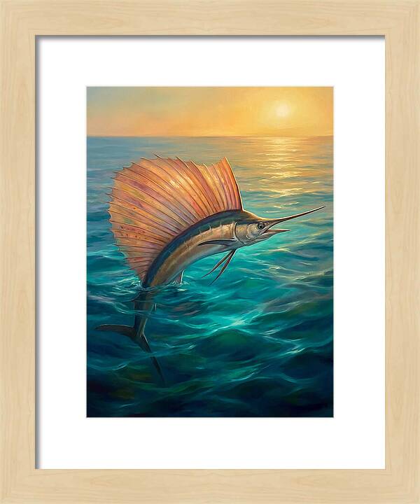 Sailfish Breaking Through Waves