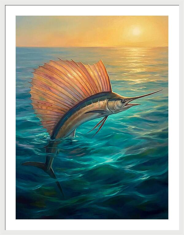 Sailfish Breaking Through Waves
