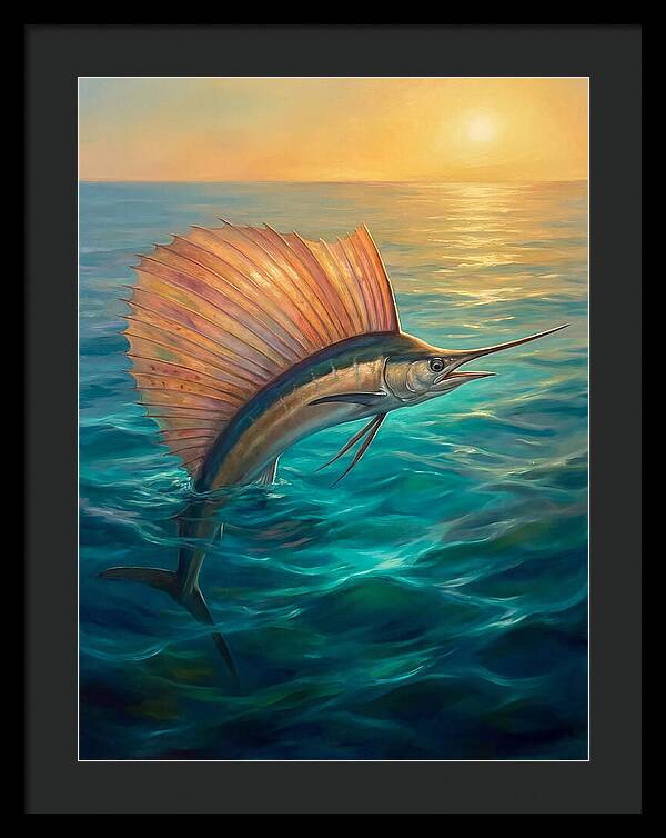 Sailfish Breaking Through Waves