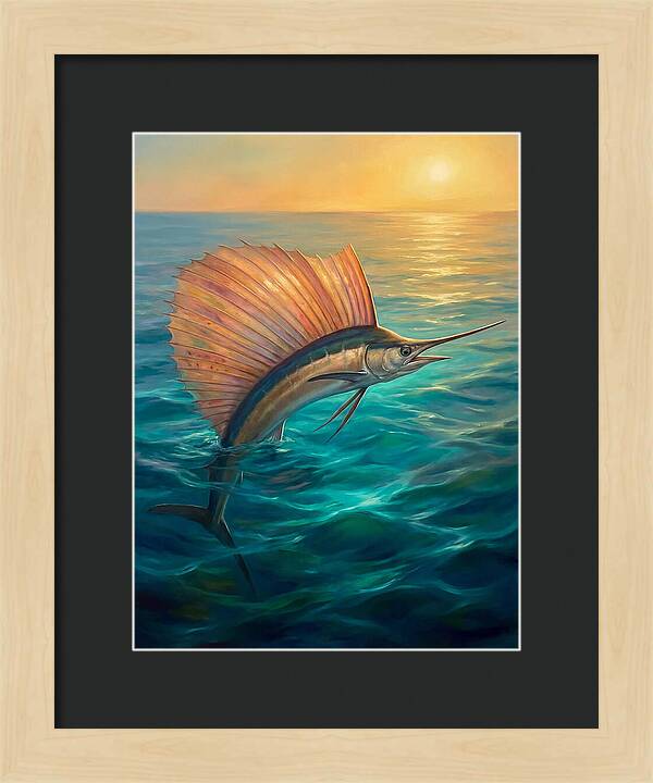 Sailfish Breaking Through Waves