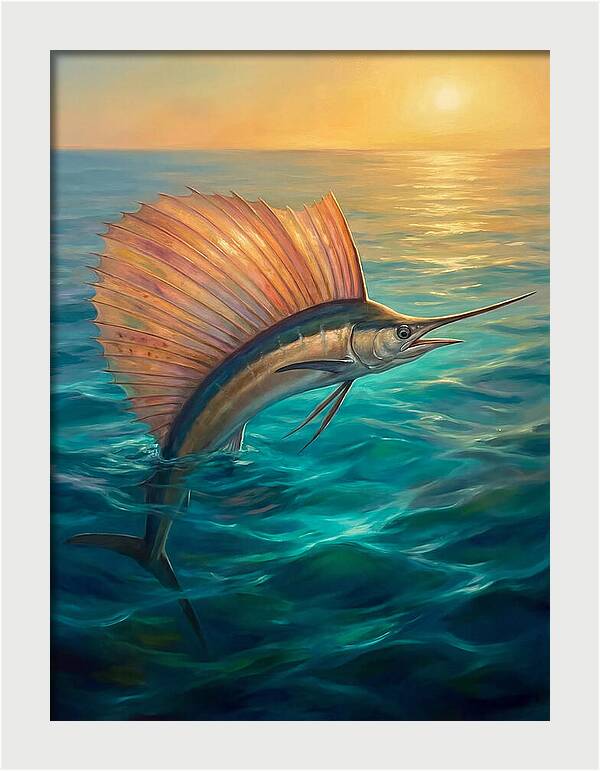 Sailfish Breaking Through Waves