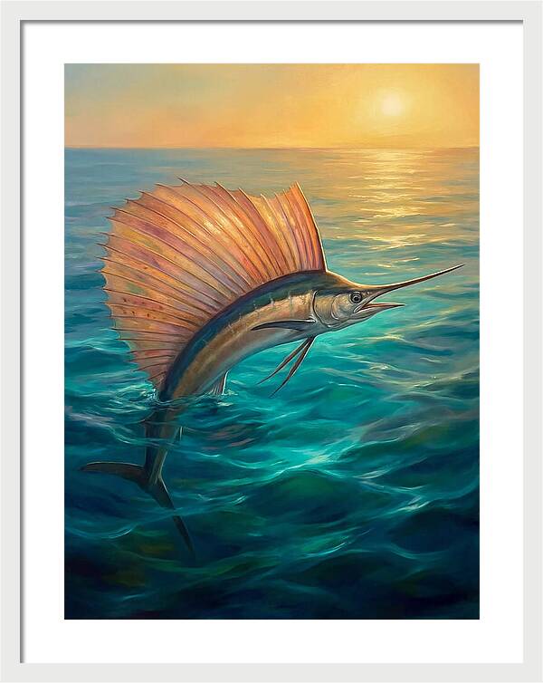 Sailfish Breaking Through Waves