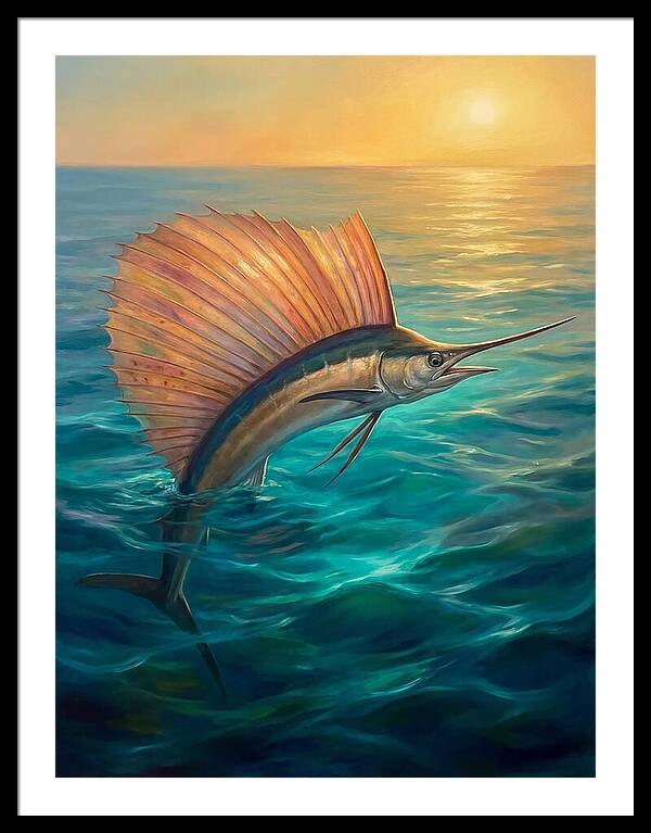 Sailfish Breaking Through Waves