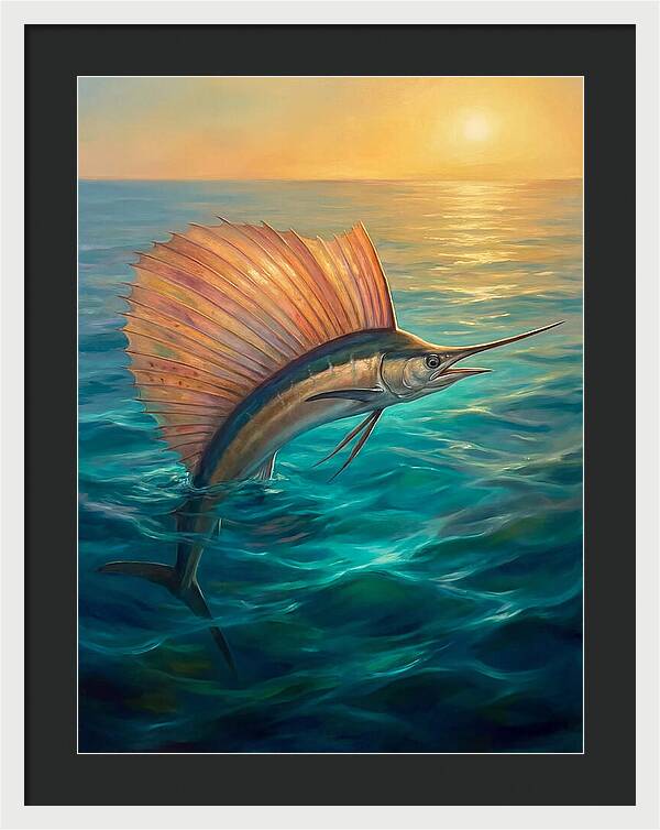 Sailfish Breaking Through Waves