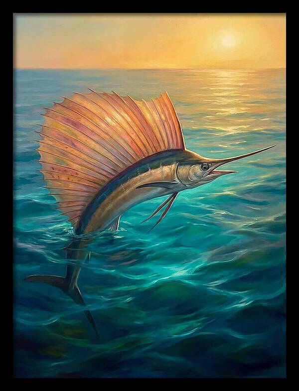 Sailfish Breaking Through Waves