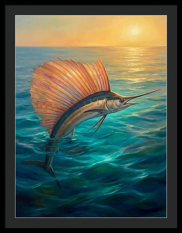 Sailfish Breaking Through Waves