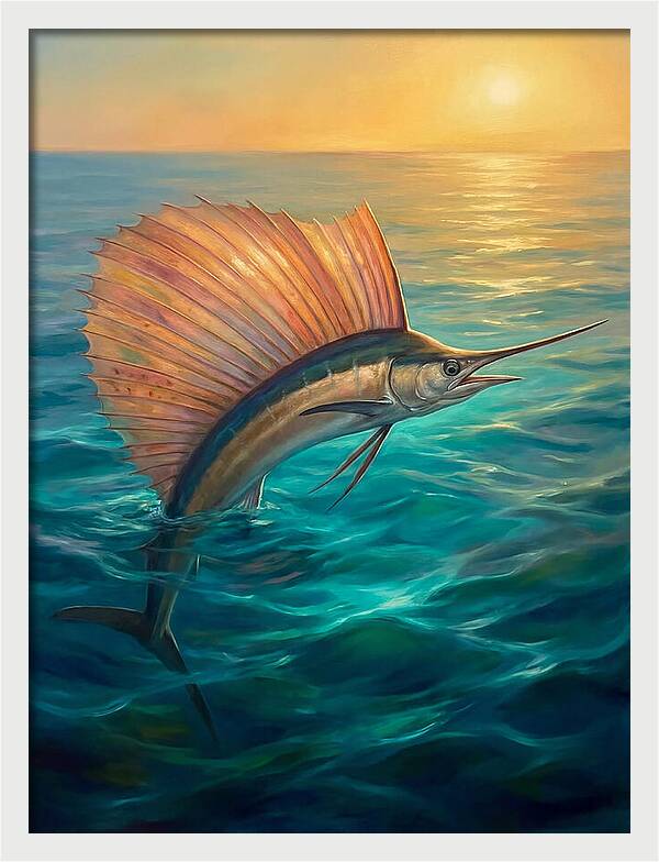 Sailfish Breaking Through Waves