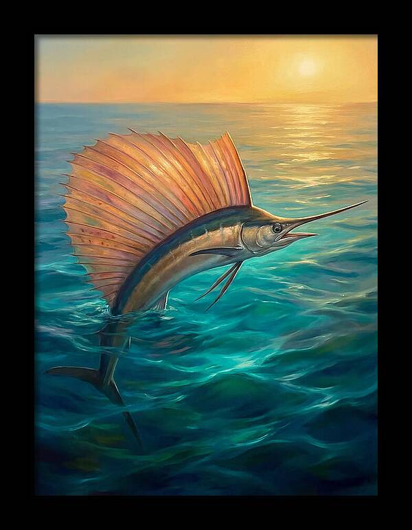 Sailfish Breaking Through Waves