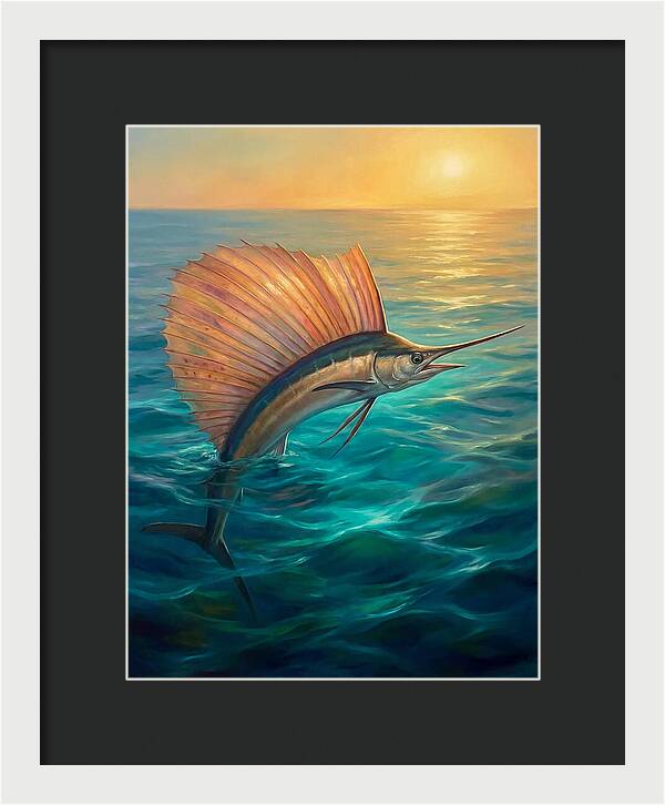 Sailfish Breaking Through Waves