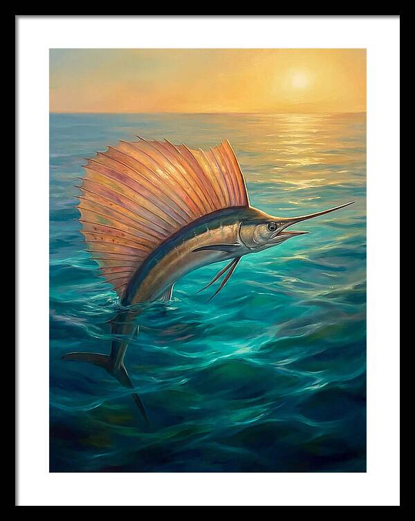 Sailfish Breaking Through Waves
