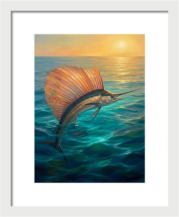 Sailfish Breaking Through Waves