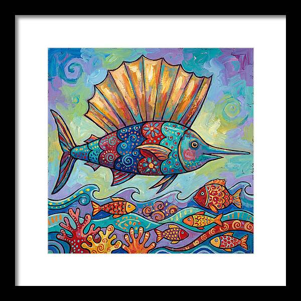 Sailfish Swimming Through Colorful Waters