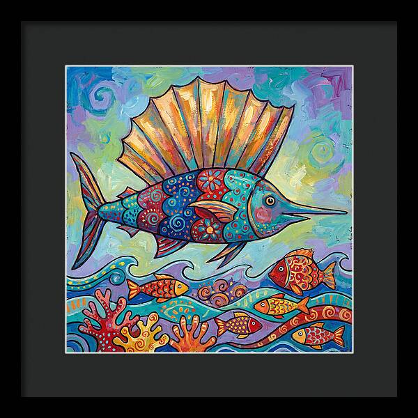 Sailfish Swimming Through Colorful Waters