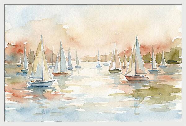 Sailing Boats In A Serene Harbor