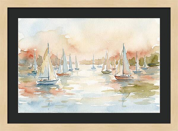 Sailing Boats In A Serene Harbor