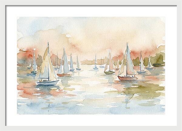 Sailing Boats In A Serene Harbor