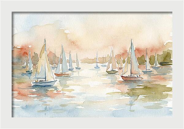 Sailing Boats In A Serene Harbor