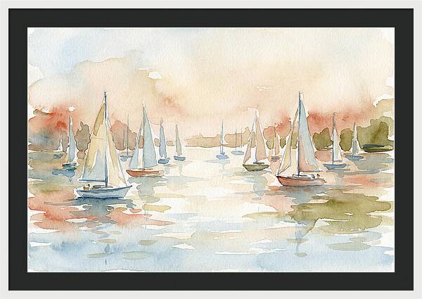 Sailing Boats In A Serene Harbor