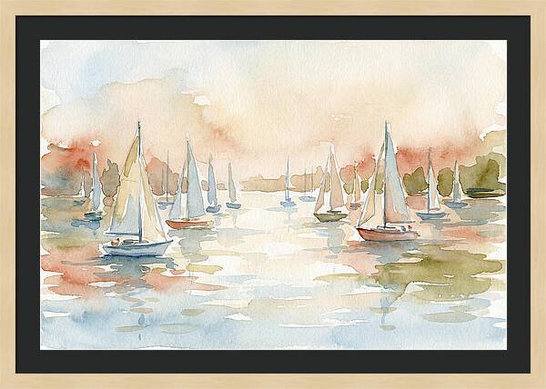 Sailing Boats In A Serene Harbor