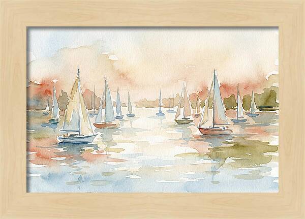Sailing Boats In A Serene Harbor