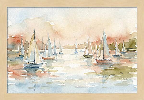 Sailing Boats In A Serene Harbor
