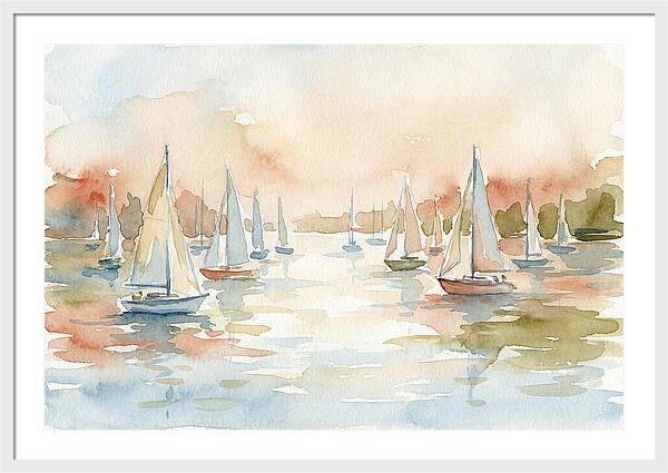 Sailing Boats In A Serene Harbor