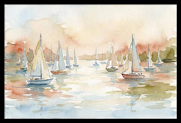 Sailing Boats In A Serene Harbor