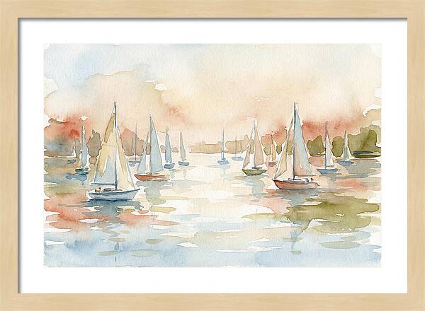 Sailing Boats In A Serene Harbor